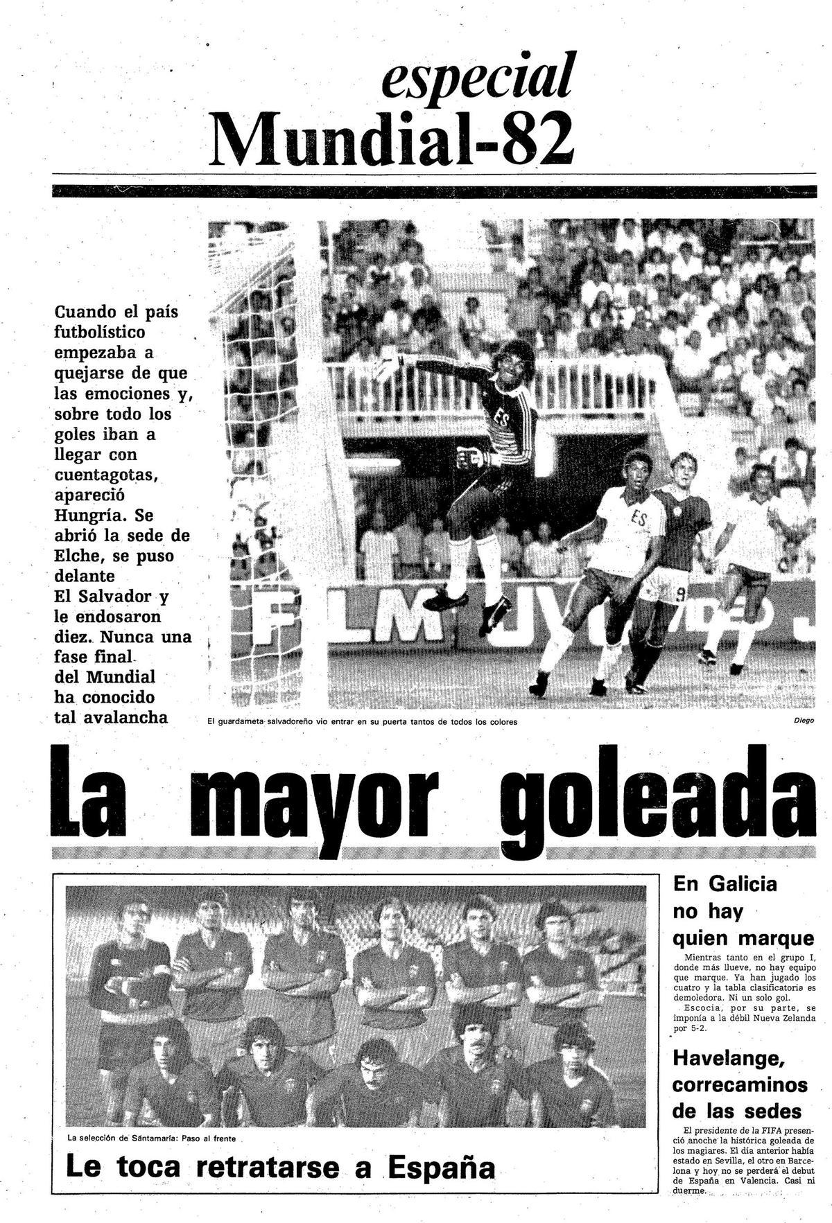 Apertura del especial dedicado en INFORMACIÓN al Mundial de 1982 en España.