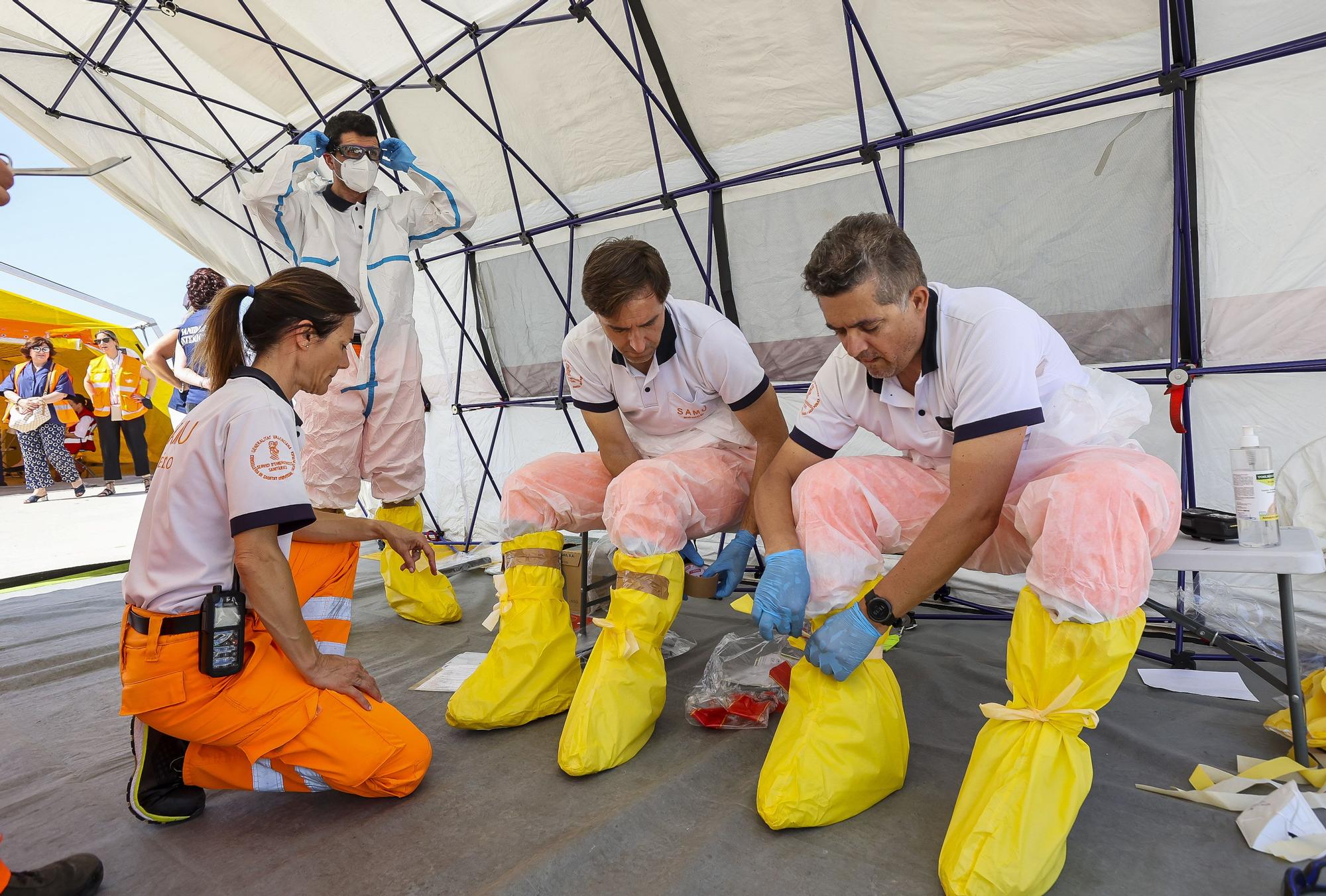 Simulacro de emergencia sanitaria en el puerto