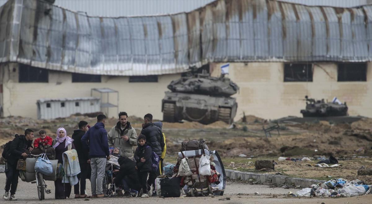 Éxodo palestino, de Khan Yunis a  Rafah