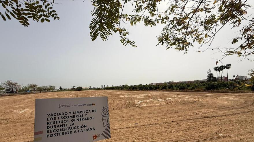 nto de acopio de escombros de Picanya tras retirar 29.100 toneladas de residuos