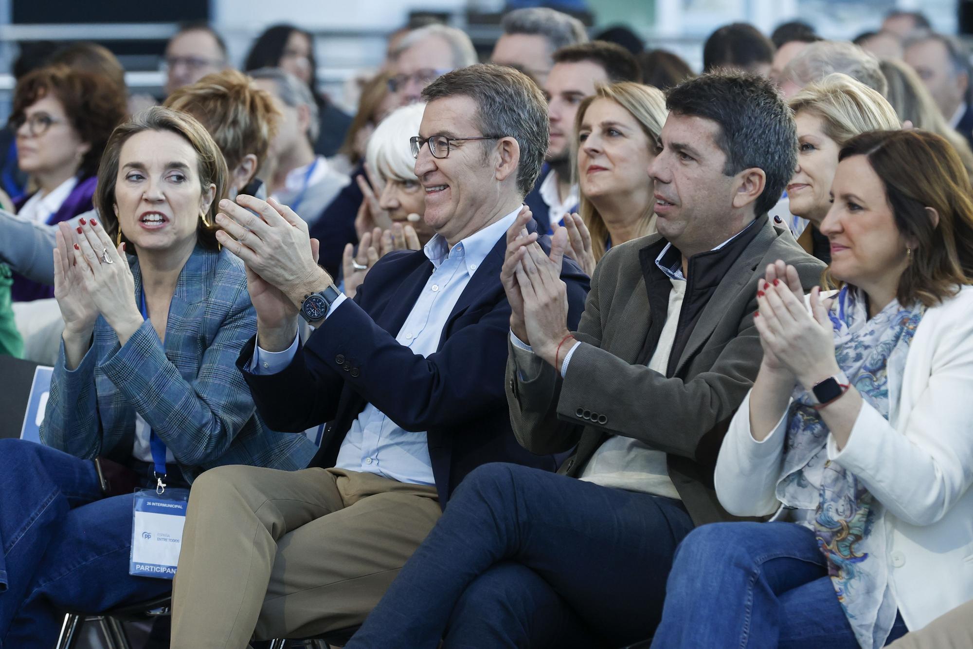 Feijóo, Gamarra y los candidatos a la Comunidad Valenciana, Carlos Mazón, y a la alcaldía, María José Catalá.