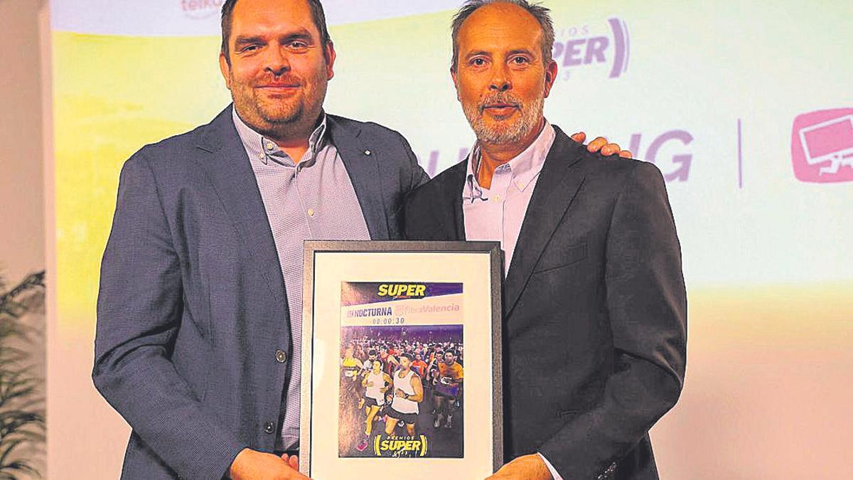 Antonio Agustín Costa, de FibraValencia y Rafa Blanquer, del Valencia C