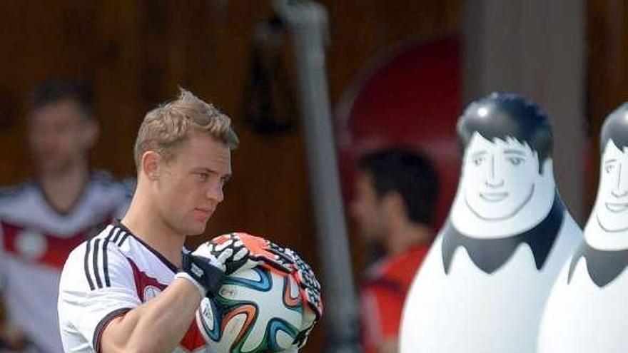 Manuel Neuer, en un entrenamiento.