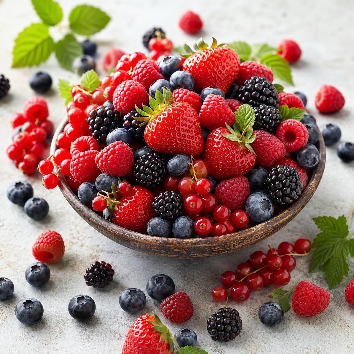 Frutos rojos.