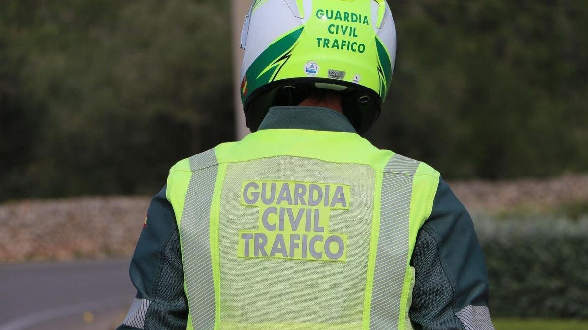 Agente en un control de la Guardia Civil de Tráfico.