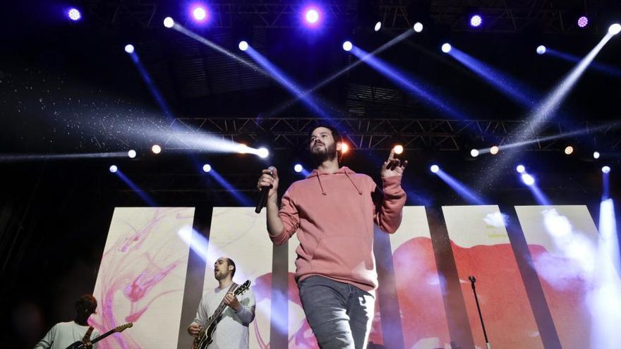 Willy Bárcenas durante su concierto del pasado fin de semana en el festival Baldumac, en Llanera