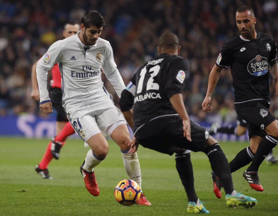 El Dépor cae ante el Real Madrid en el descuento