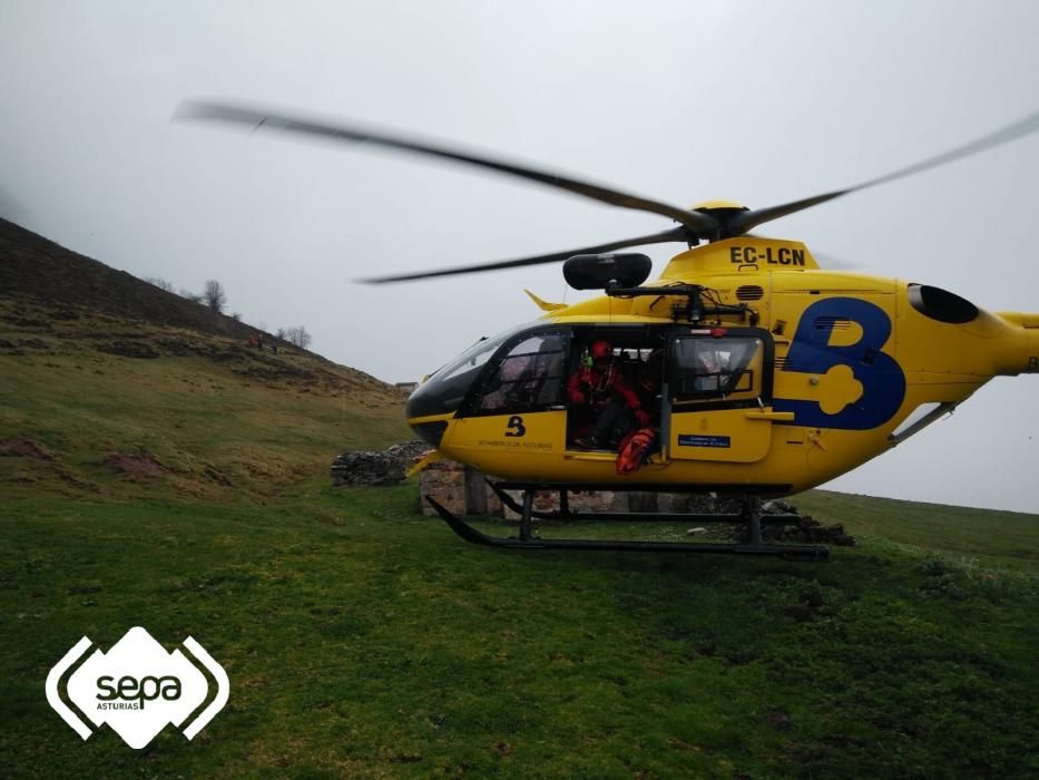 Rescate de montaña en la majada de La Terenosa (Cabrales)