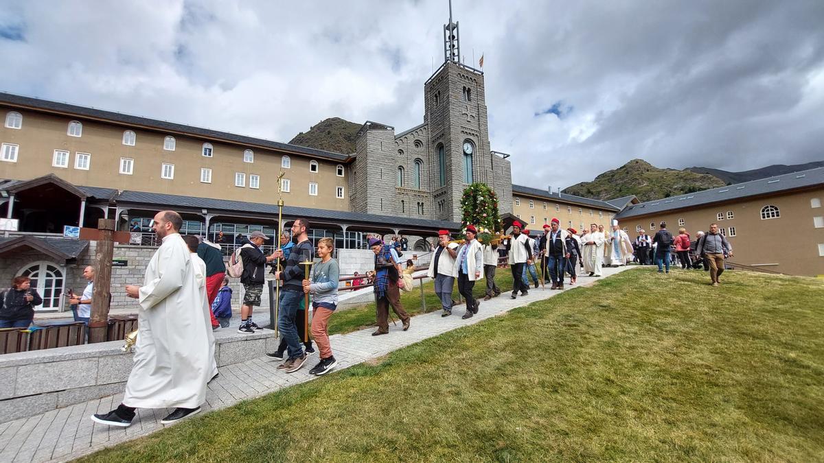 Una celebració religiosa del bisbat al santuari de Núria