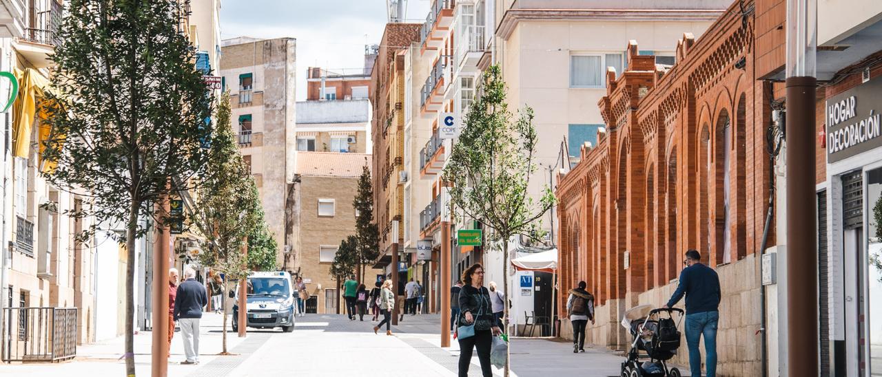 Estado que presenta la calle Félix Valverde Lillo de Mérida.