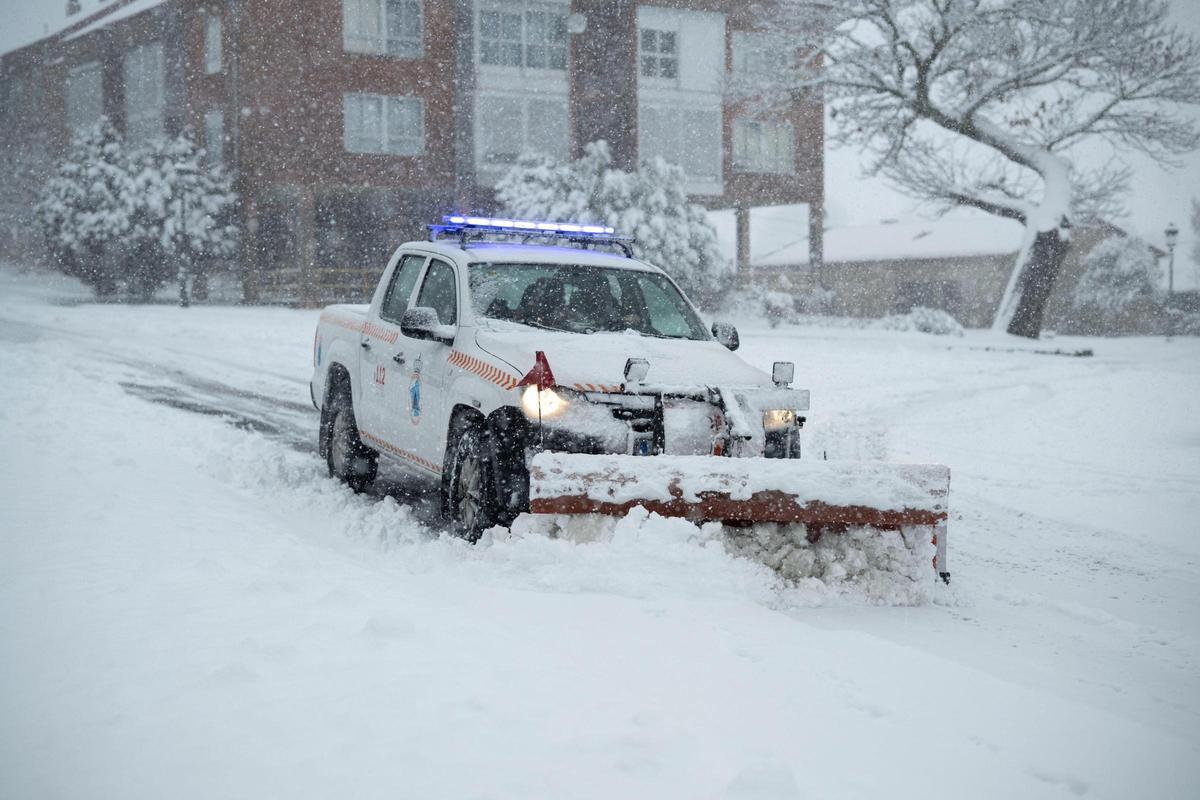 El temporal de nieve en la provincia de Ourense