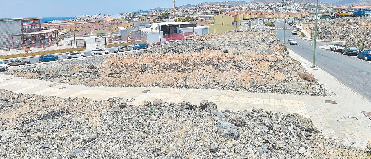 Parcelas en Loma de Pino Seco, en Arguineguín, propiedad de Lopesan, donde la normativa  permite hacer viviendas sociales.