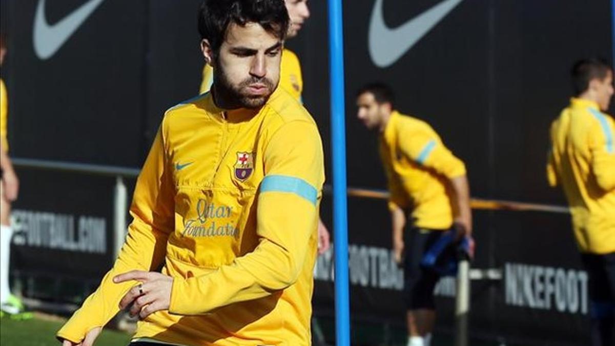 Cesc, en un entrenamiento.