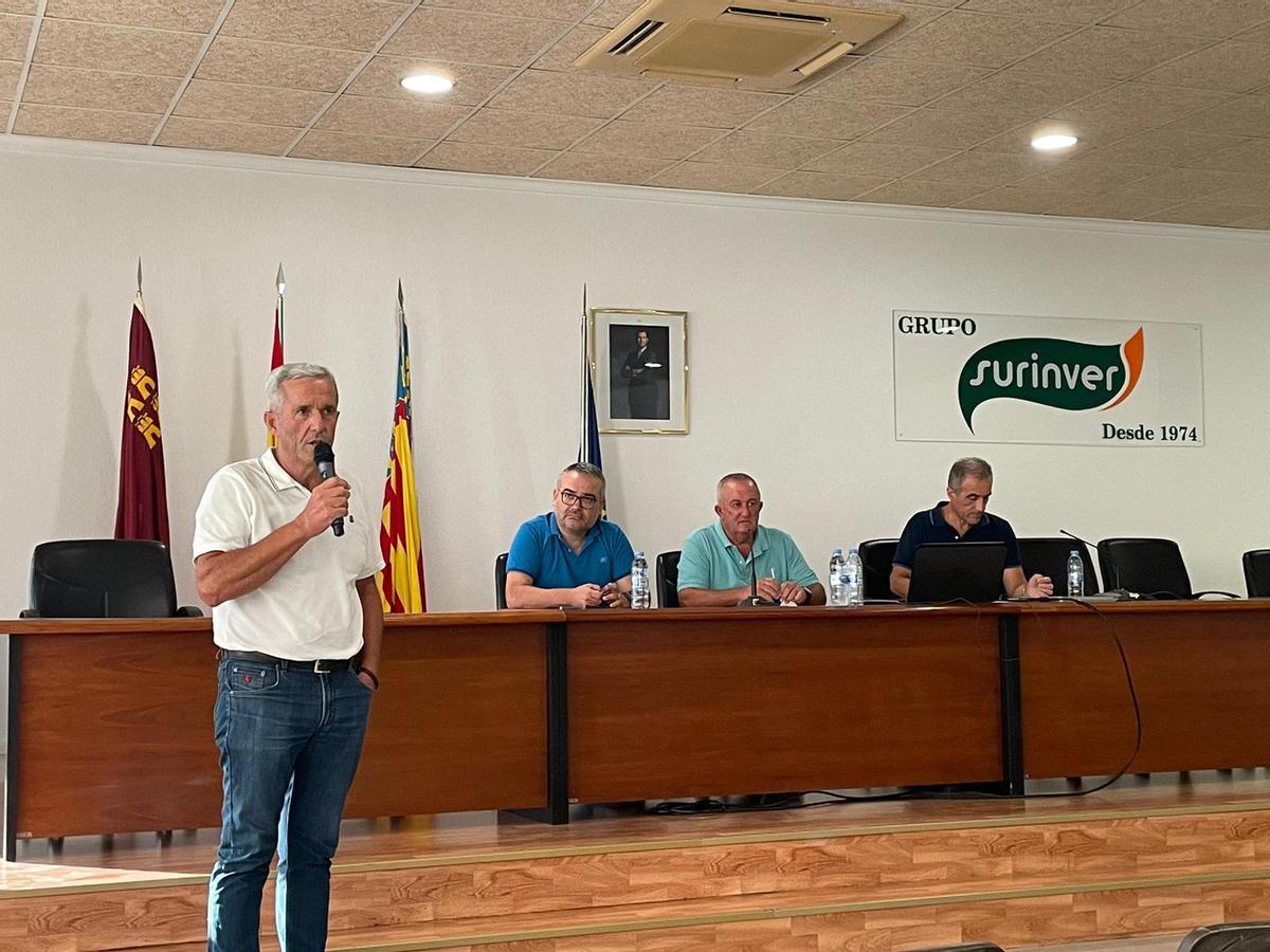 José María Pérez Sánchez en su intervención en la asamblea donde ha sido elegido presidente