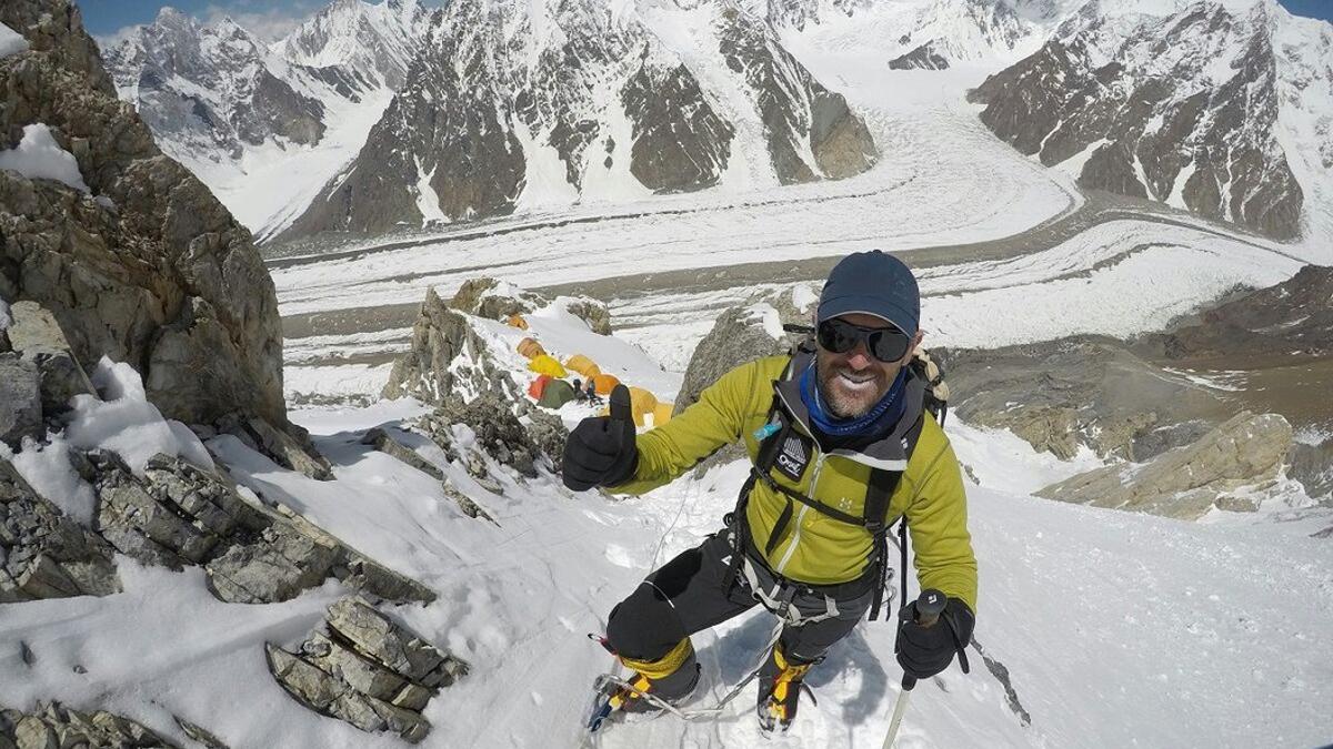 Sergi Mingote, en el campo base.