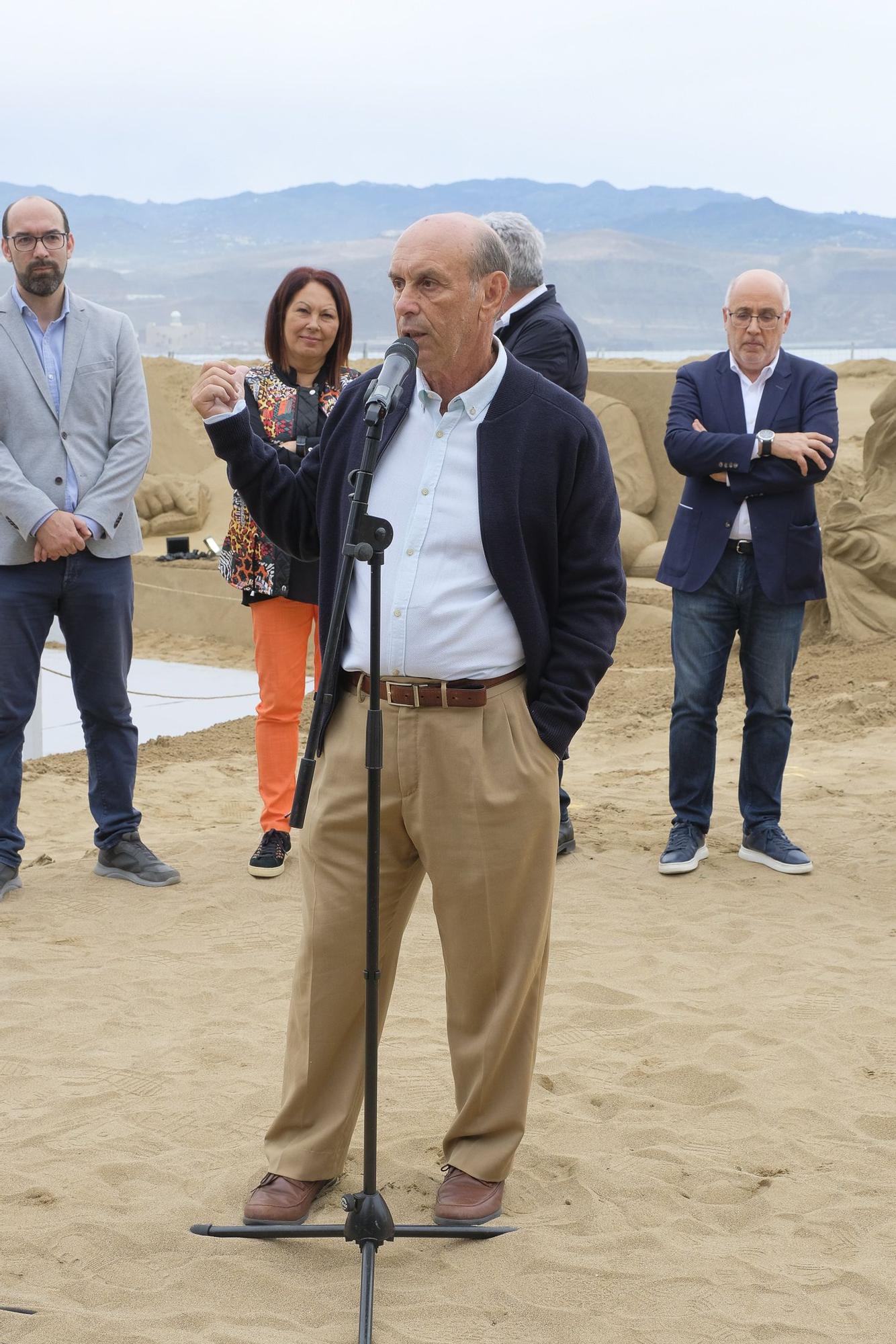 Inauguración del Belén de Arena en la playa de Las Canteras