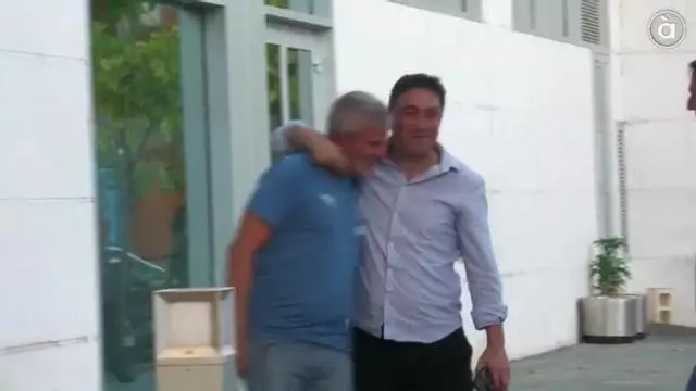 Braulio Vázquez llegando al hotel de concentración