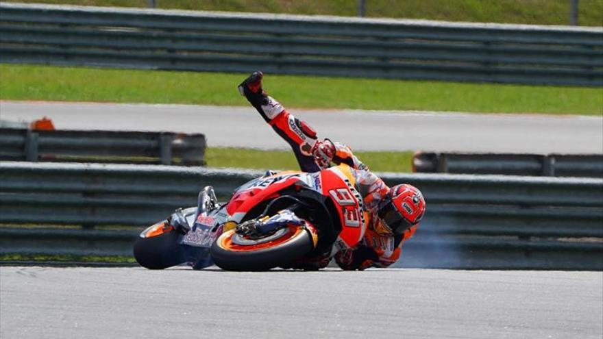 Márquez lleva un año de récord en caídas