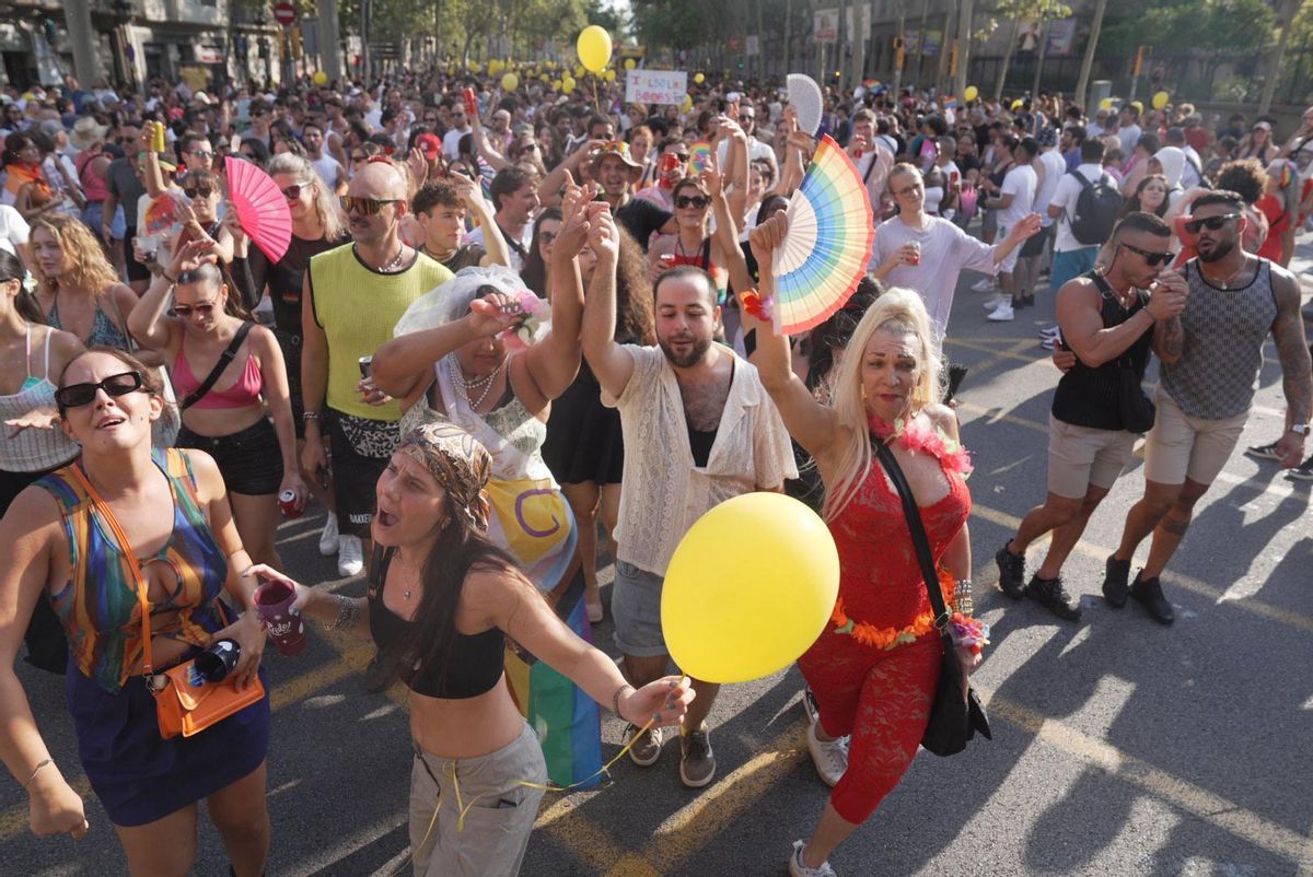 La manifestación del Orgullo LGTBI+ en Barcelona este sábado