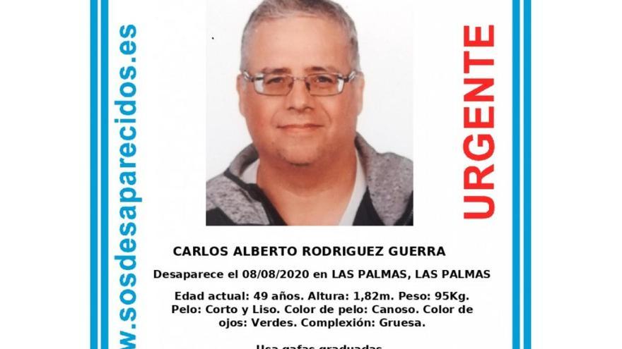 Carlos Alberto Rodríguez Guerra, desaparecido desde este sábado en Las Palmas de Gran Canaria