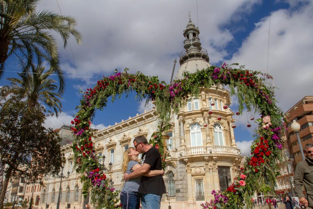 Cartagena celebra con besos el día de San Valentín