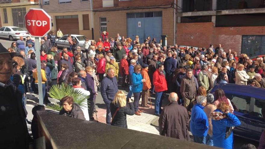 Corte de la calle del Hospital en la manifestación