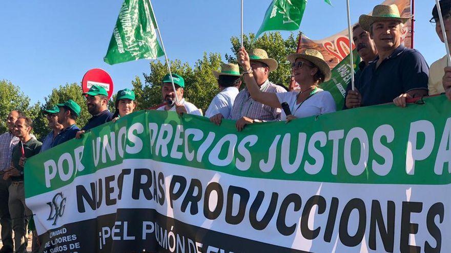 Reivindicaciones de agricultores de la Comunidad de Labradores y Apag en una imagen de archivo.