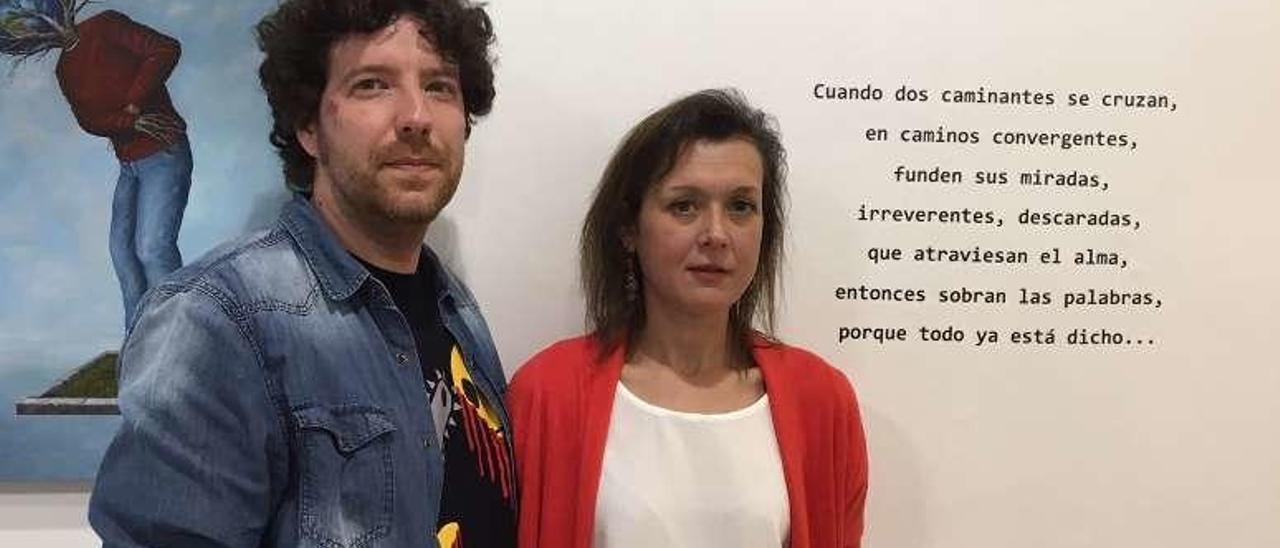 Marco Santos y Elena Ojea, en la sala Apo&#039;strophe. // FdV