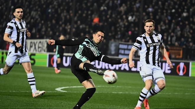 PAOK-Real Betis; en directo: sin goles al descanso en el Toumba Stadium en un partido muy cerrado (0-0)