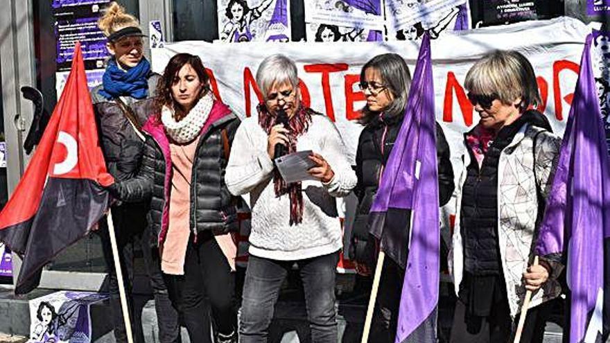 Acte de protesta que va tenir lloc ahir a Berga