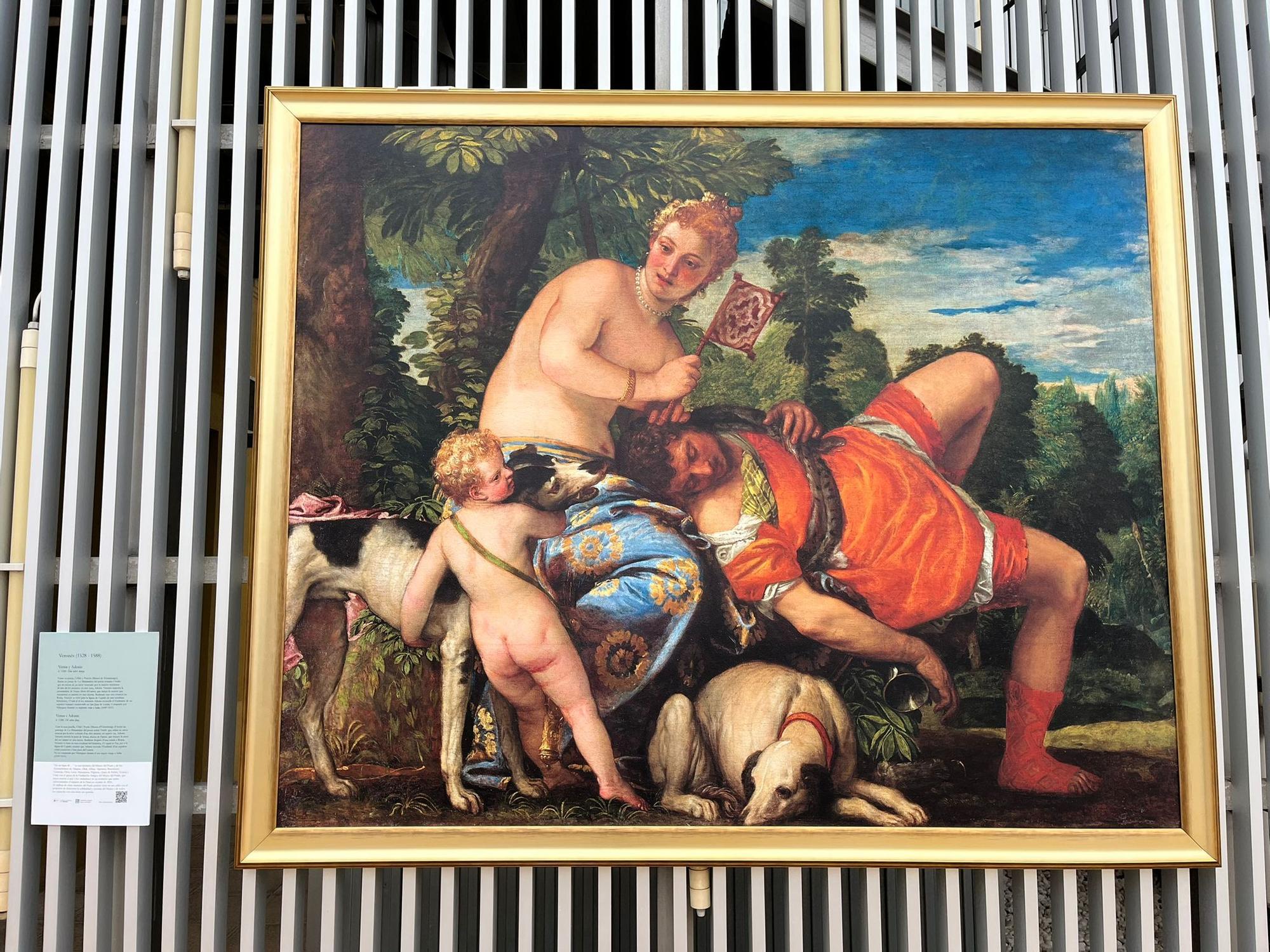 "Venus y Adonis", de Veronese, en la antigua estación de Quart de Poblet.