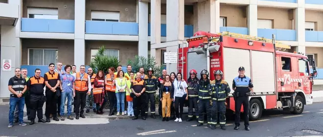 Simulacro de incendio en el Hospital La Candelaria