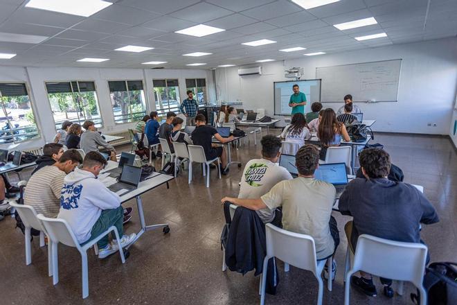 Aula de un instituto en Barcelona, a finales del curso pasado.