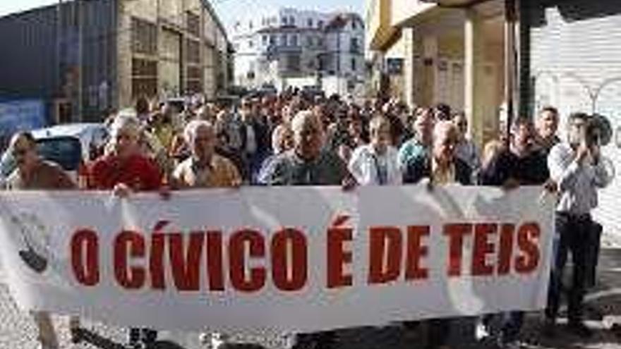 Un momento de la protesta.