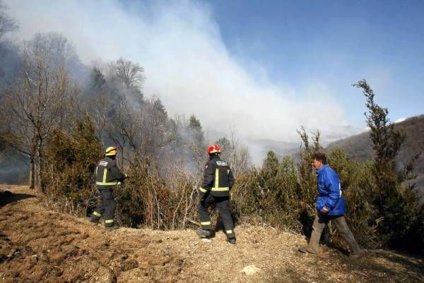 Imágenes del incendio en la Ribagorza