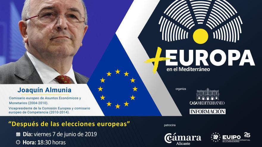 Joaquín Almunia diserta en el foro +Europa sobre los resultados de las elecciones europeas