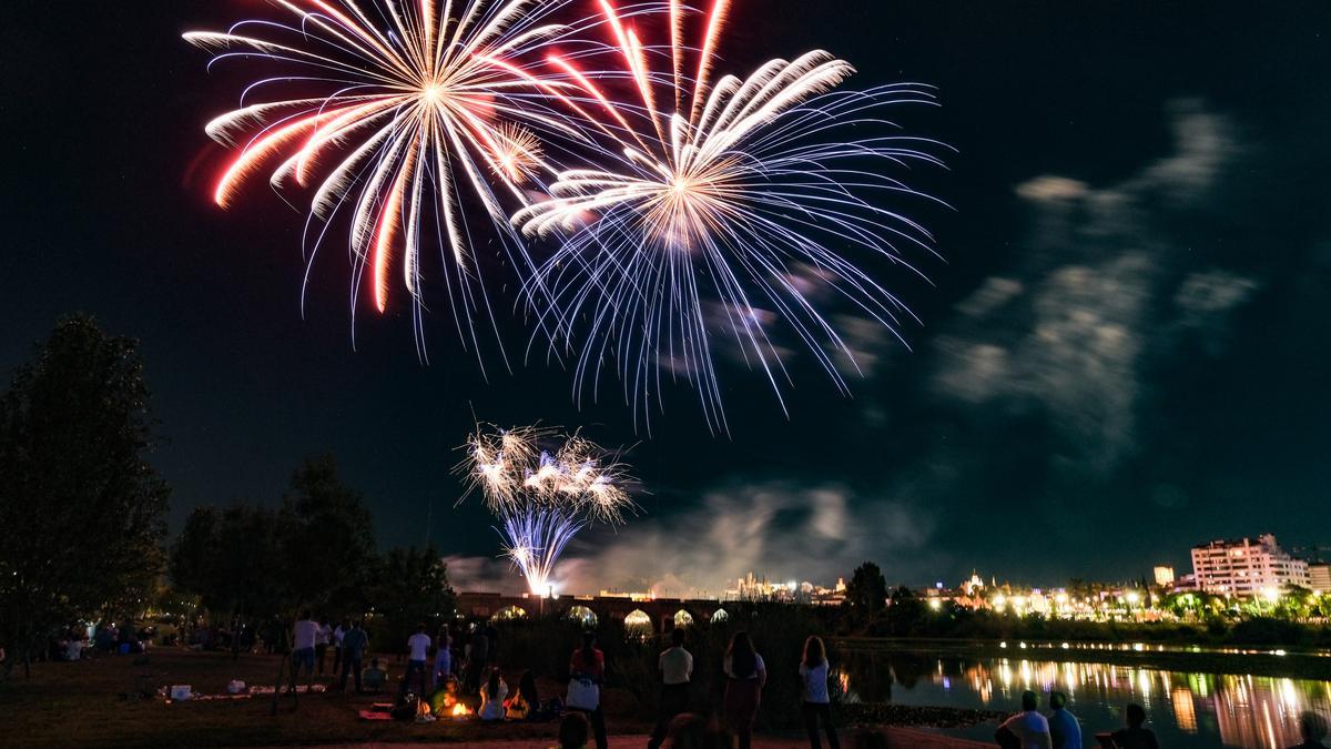 Fuegos artificiales de la noche de San Juan de 2021.