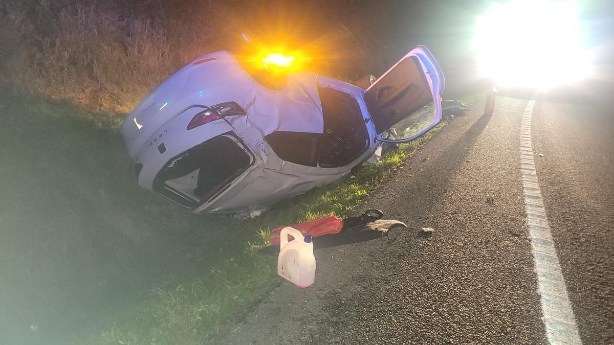 El coche siniestrado la pasada madrugada.