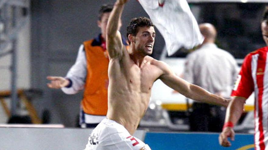 Rodri celebra el gol de la victoria sevillista