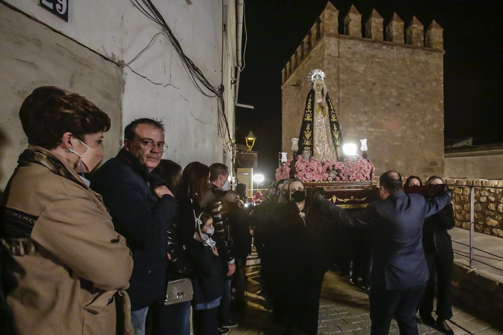 Semana Santa de Lorca 2022: Virgen de la Soledad del Paso Negro, iglesia y procesión