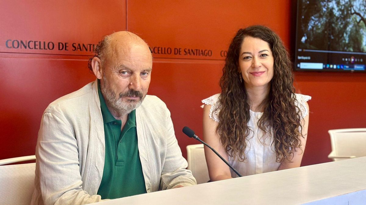 María Rozas y José Fernández Alborés, este miércoles, en el Pazo de Raxoi.