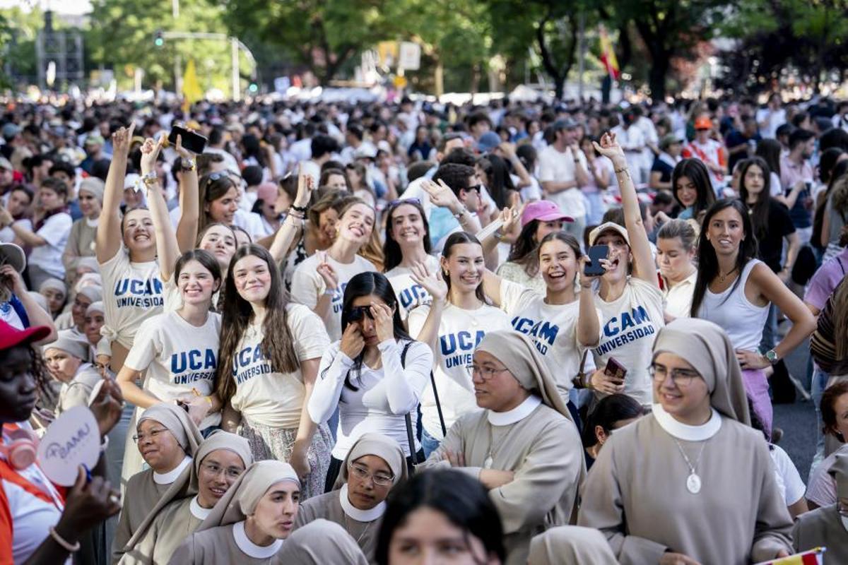 Ambiente en Madrid por la visita del Papa León XIV