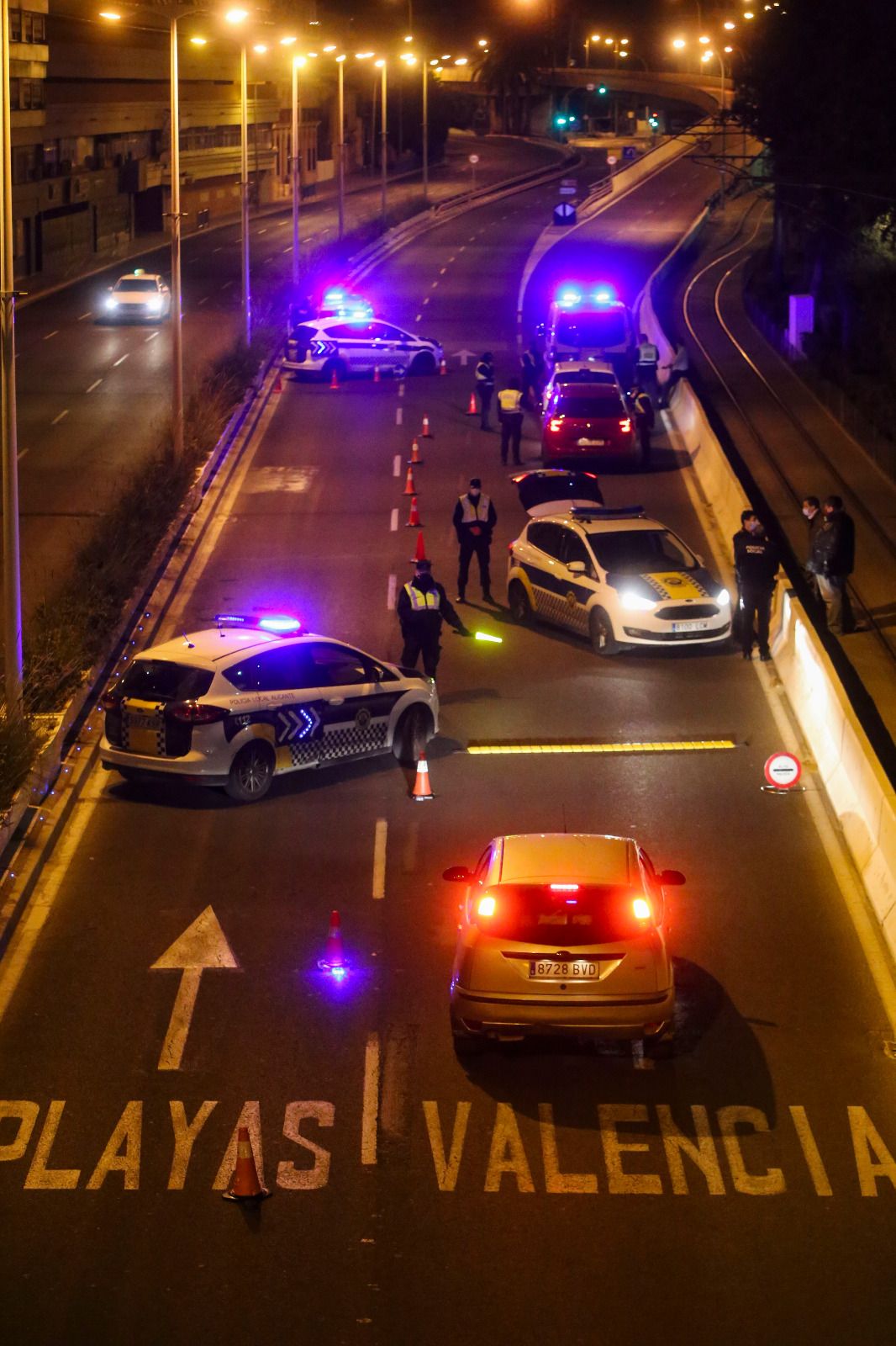 Alicante, vacía durante la Nochevieja del año Covid