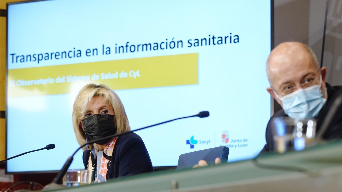 Verónica Casado y Francisco Igea durante la rueda de prensa de hoy.