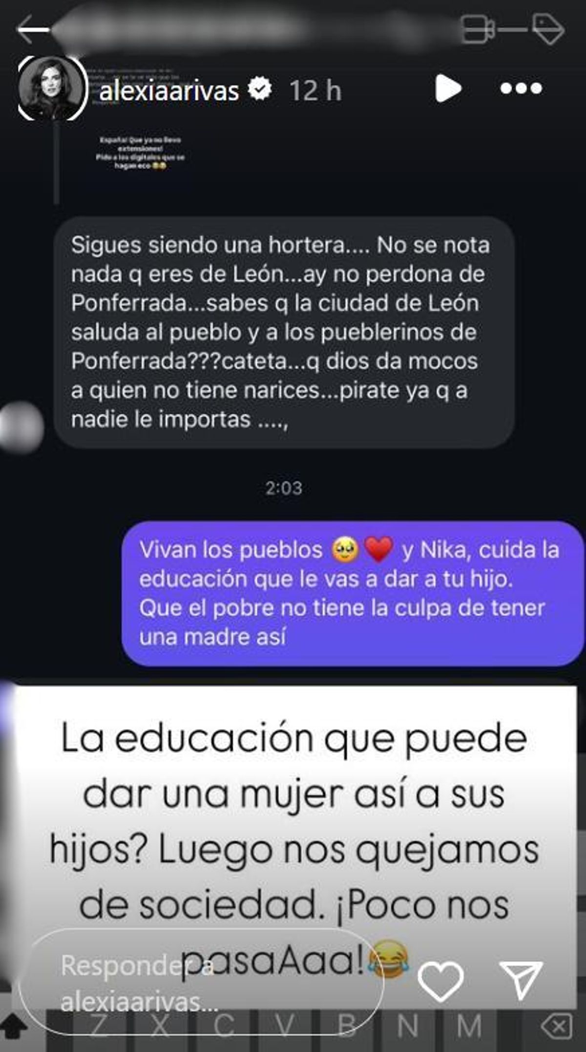 Publicación de Alexia Rivas.