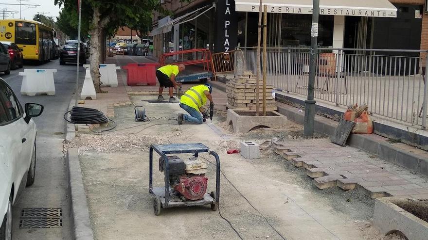 Obras que se están ejecutando de los nuevos carriles bici.