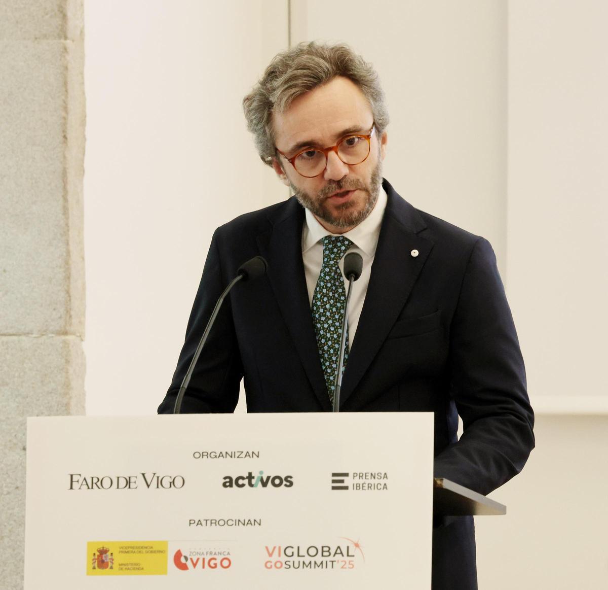 Aitor Moll, CEO de Prensa Ibérica, dando la bienvenida en su intervención