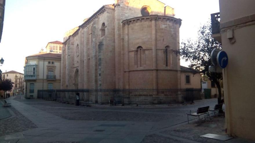 Iglesia de La Magdalena esta mañana.