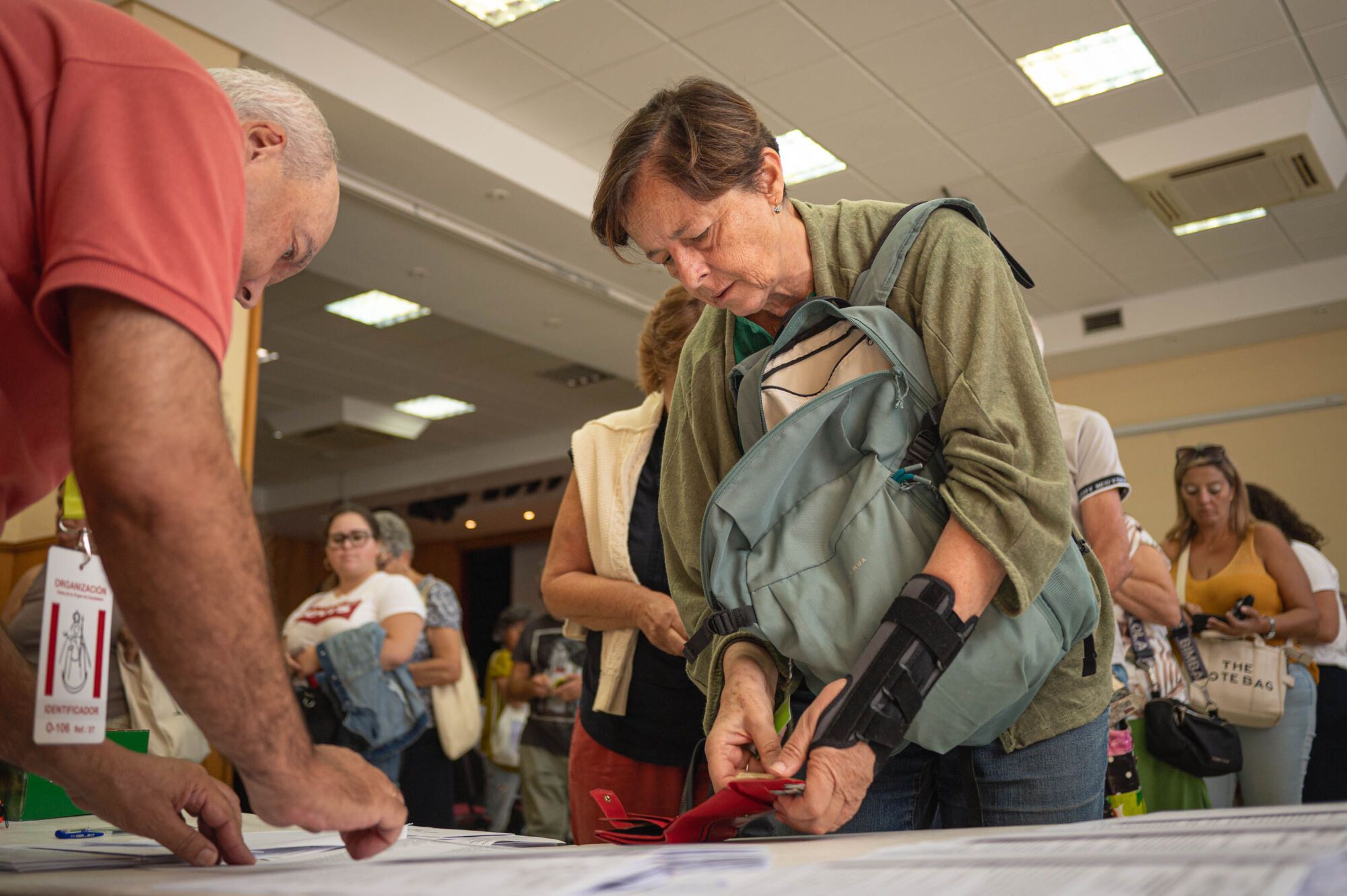 Voluntarios que escoltarán a la Virgen en su visita a Candelaria