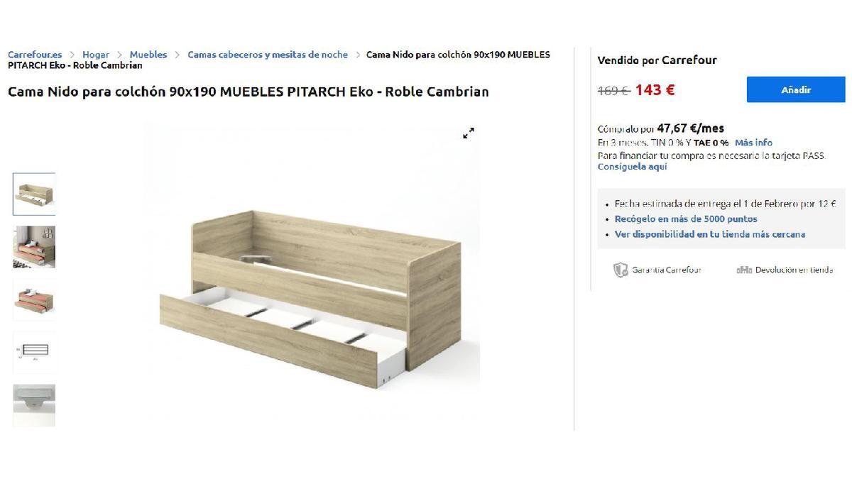 Cama nido de Carrefour